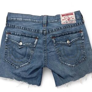 True Religion Classic Blue Jean Shorts Size 34
